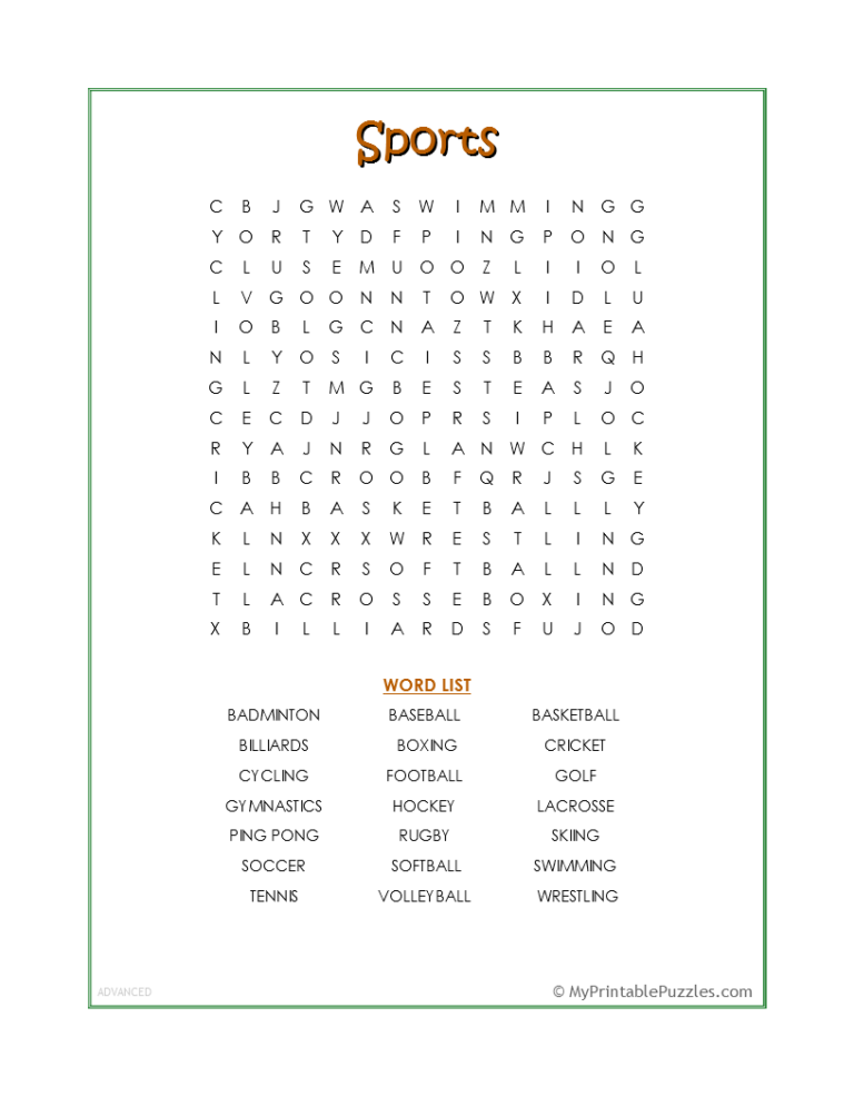 NFL Teams Crossword Puzzle My Printable Puzzles