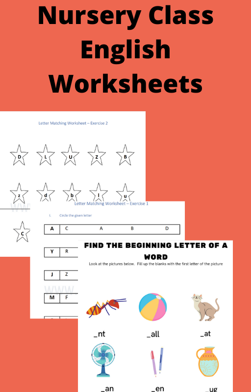 Nursery Class English Worksheet