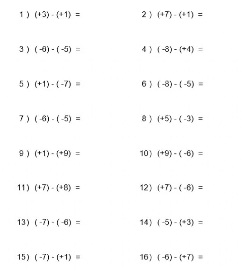 Order Of Operations PEDMAS With Integers 1 Worksheet Live 