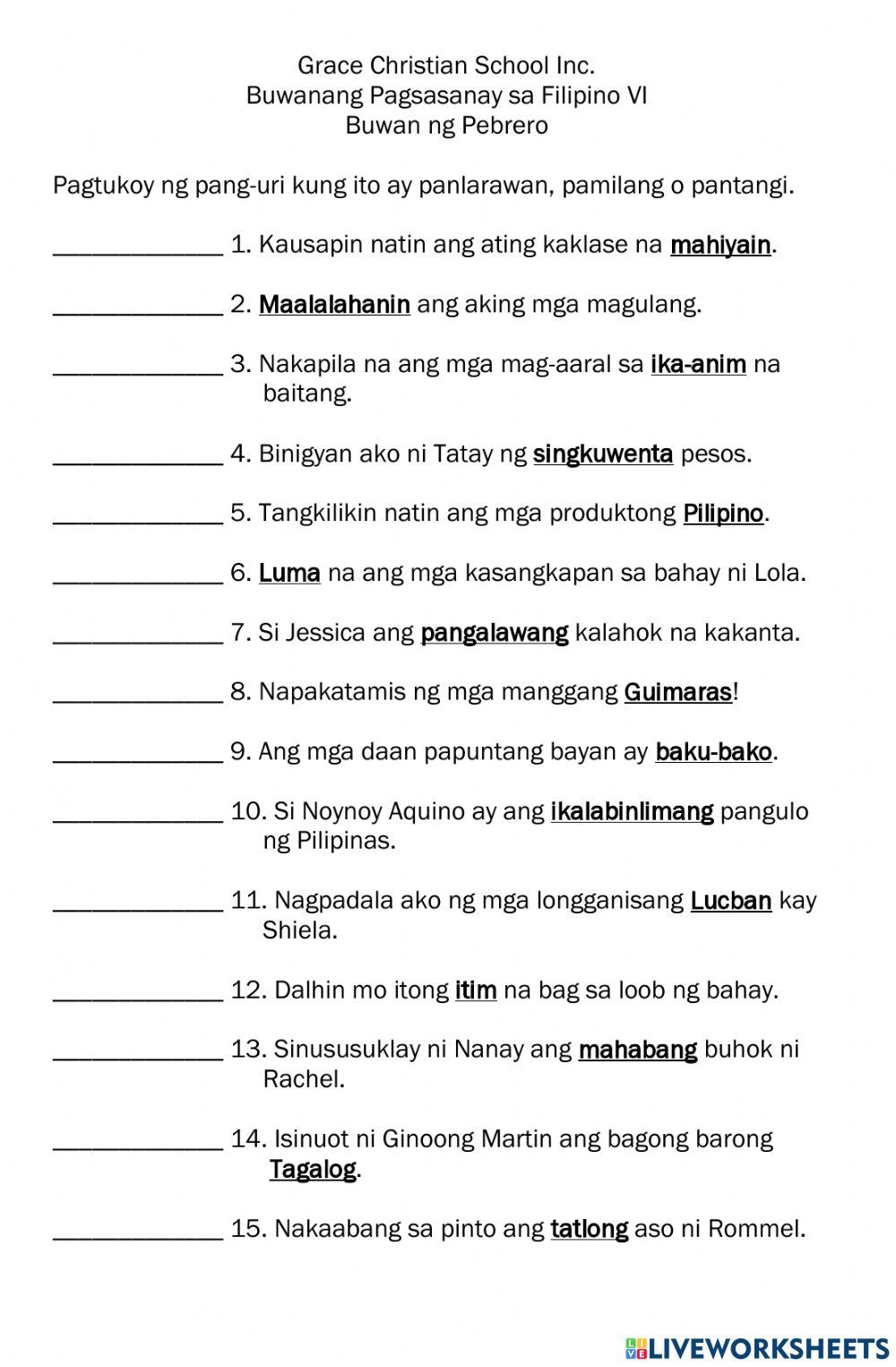 Pang Abay Vs Pang Uri Hunterswoodsph Com Worksheet Worksheet Artofit