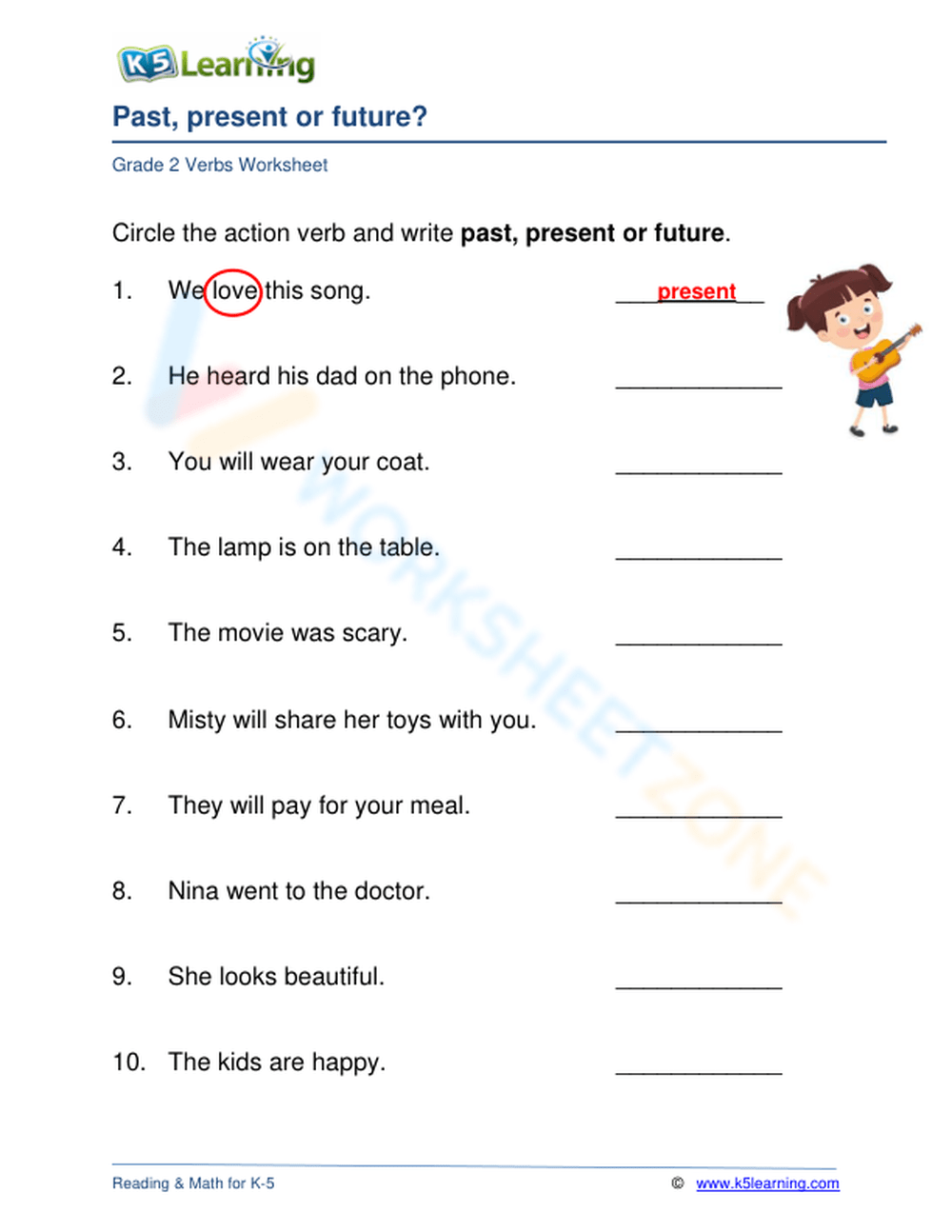 Past Present Future Tense Worksheet Class1to12 Worksheets Library