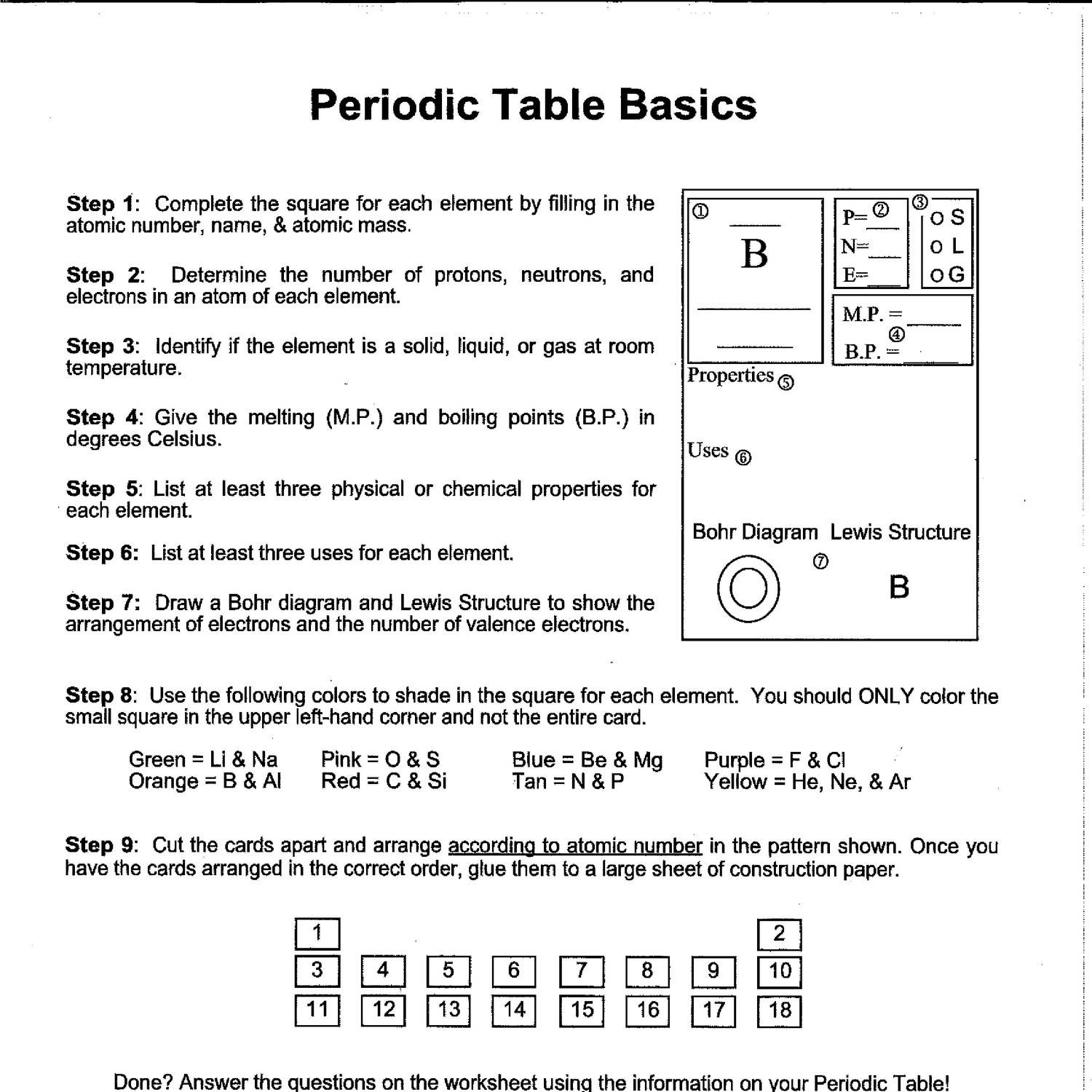Periodic Table Worksheet Answers Pro Worksheet