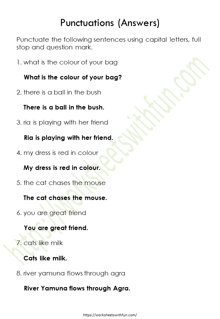Pin On Punctuation Worksheets Worksheets Library