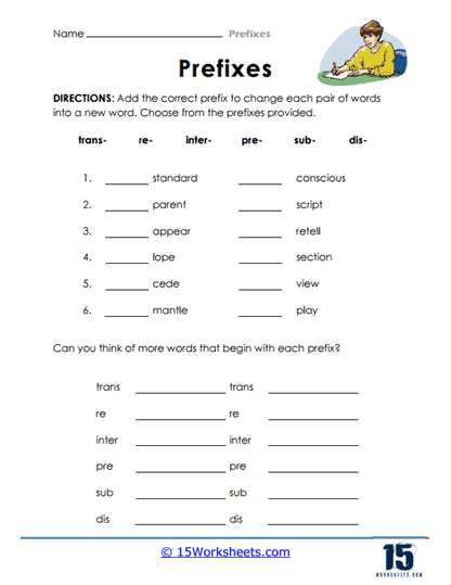 Prefixes non En Multi Post Trans Grade 4 Vocabulary 