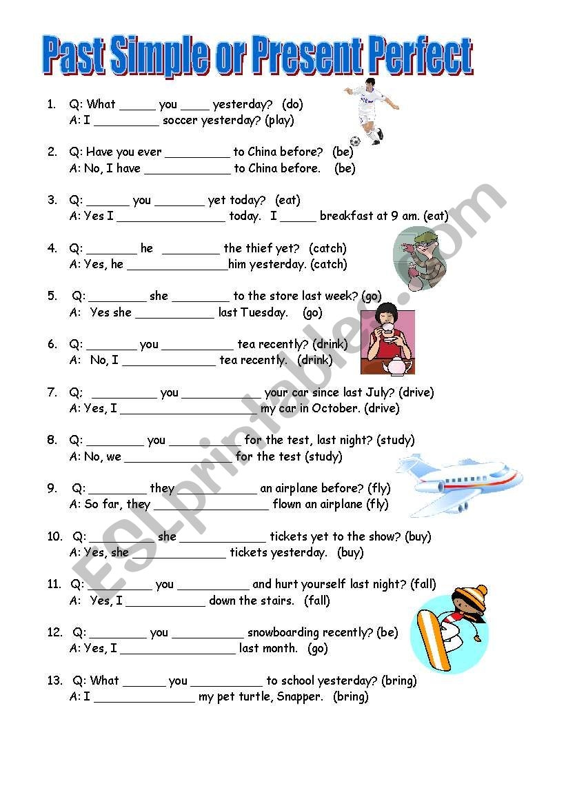Present Perfect And Past Simple Worksheet With Answers Pdf Infoupdate