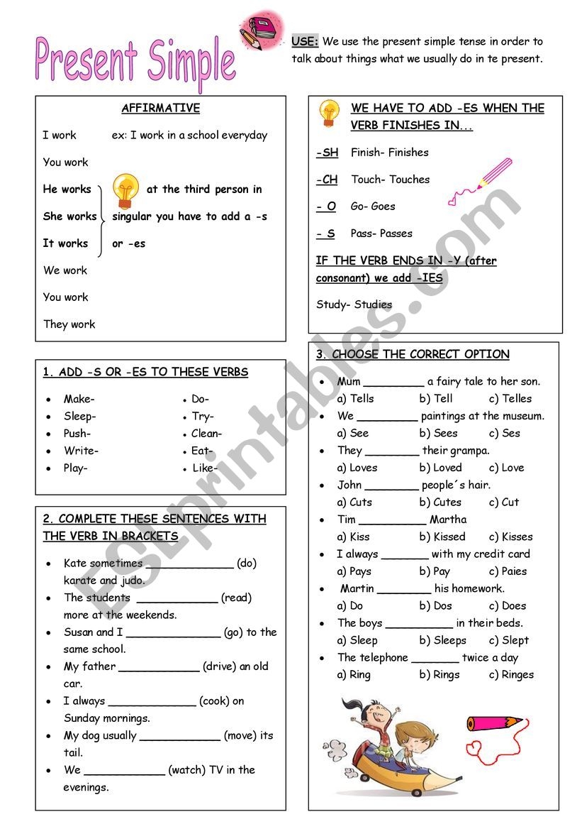 Present Simple Worksheet For Nehru Memorial