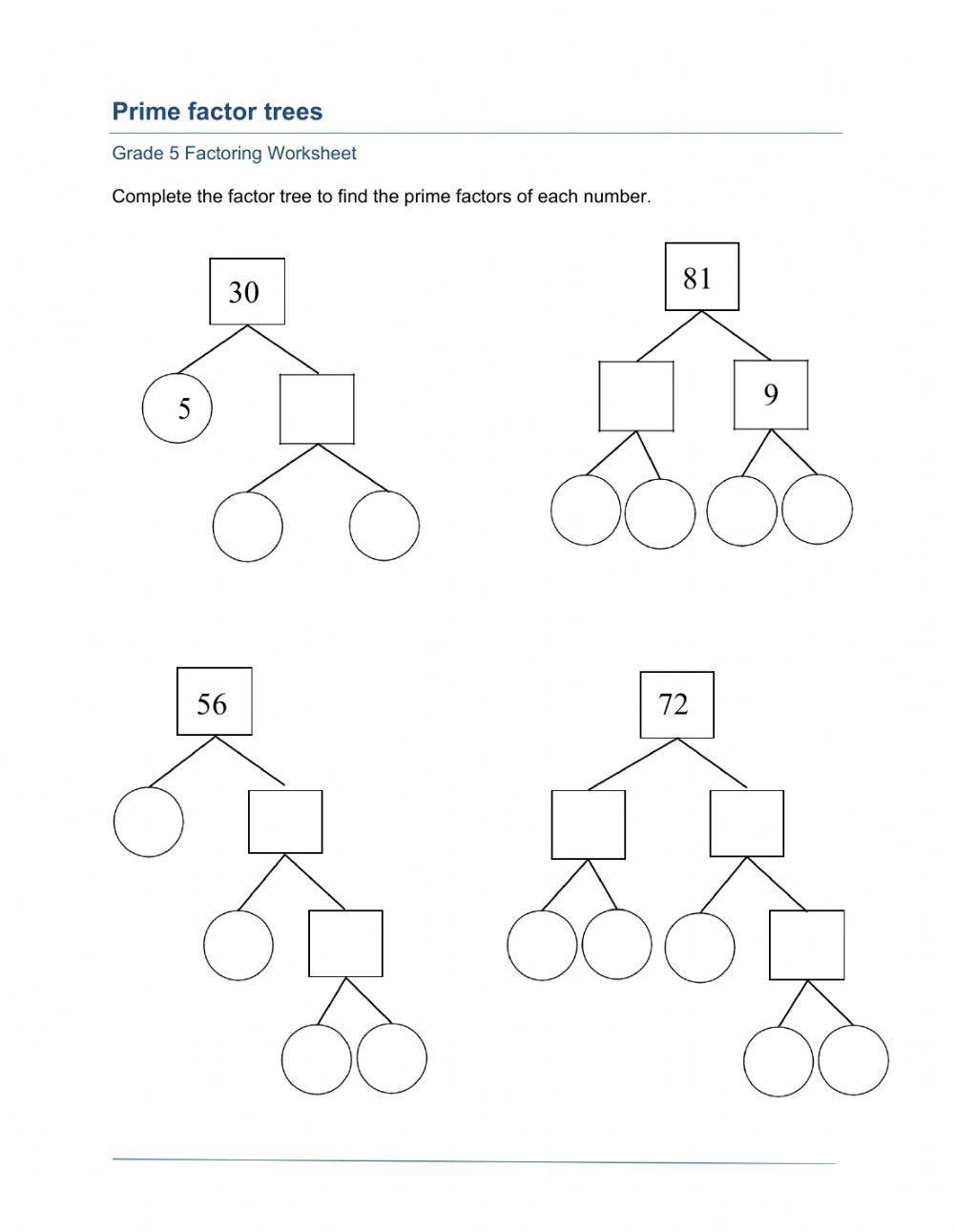 Prime Factorization Worksheet Pack teacher Made Twinkl Worksheets 