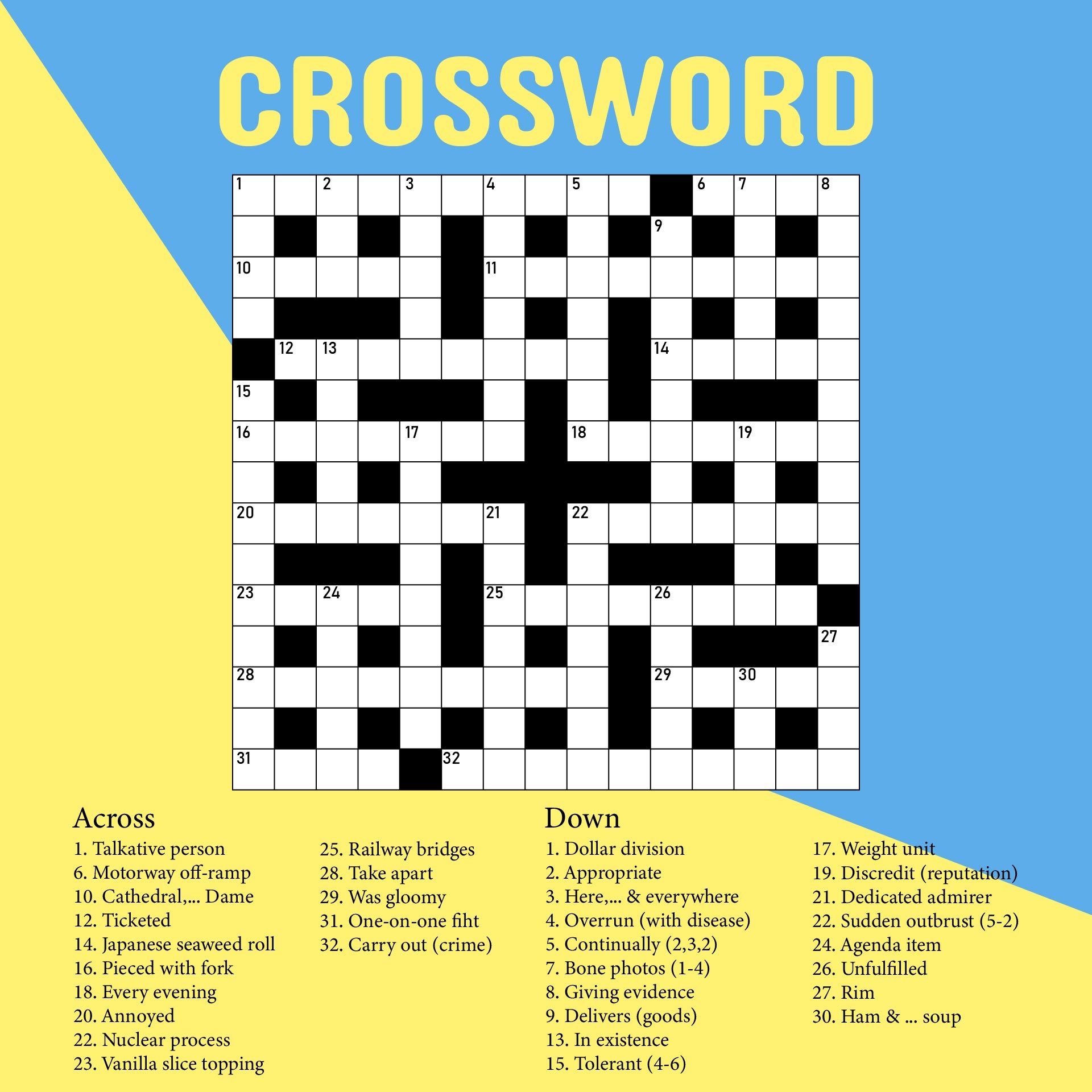 Printable Cross Words
