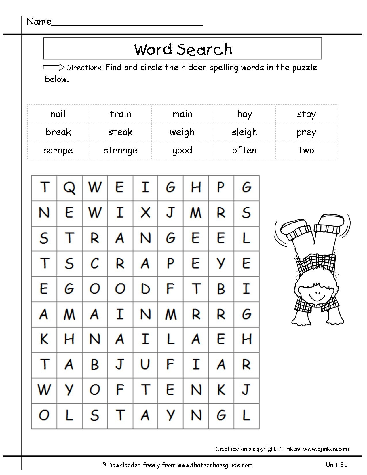 Printable Crossword Puzzles For Kids 2Nd Graders Free Crossword 