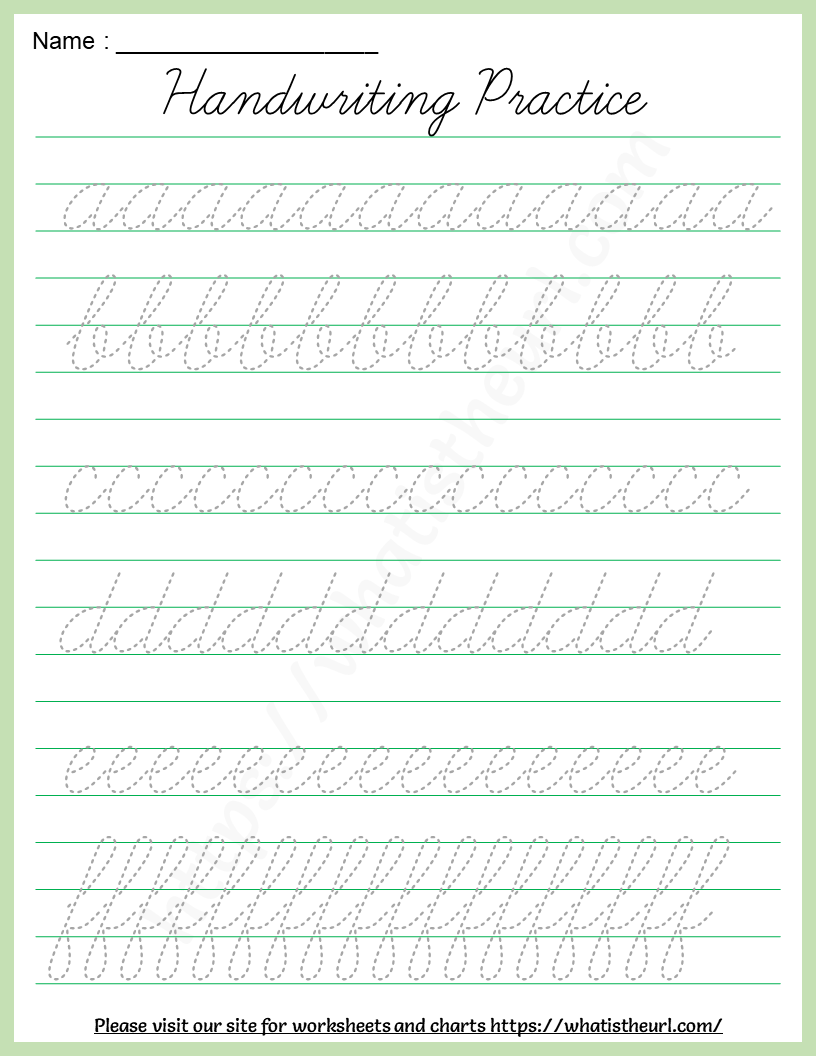 Printable Cursive Handwriting Practice Sheets Dev onallcylinders