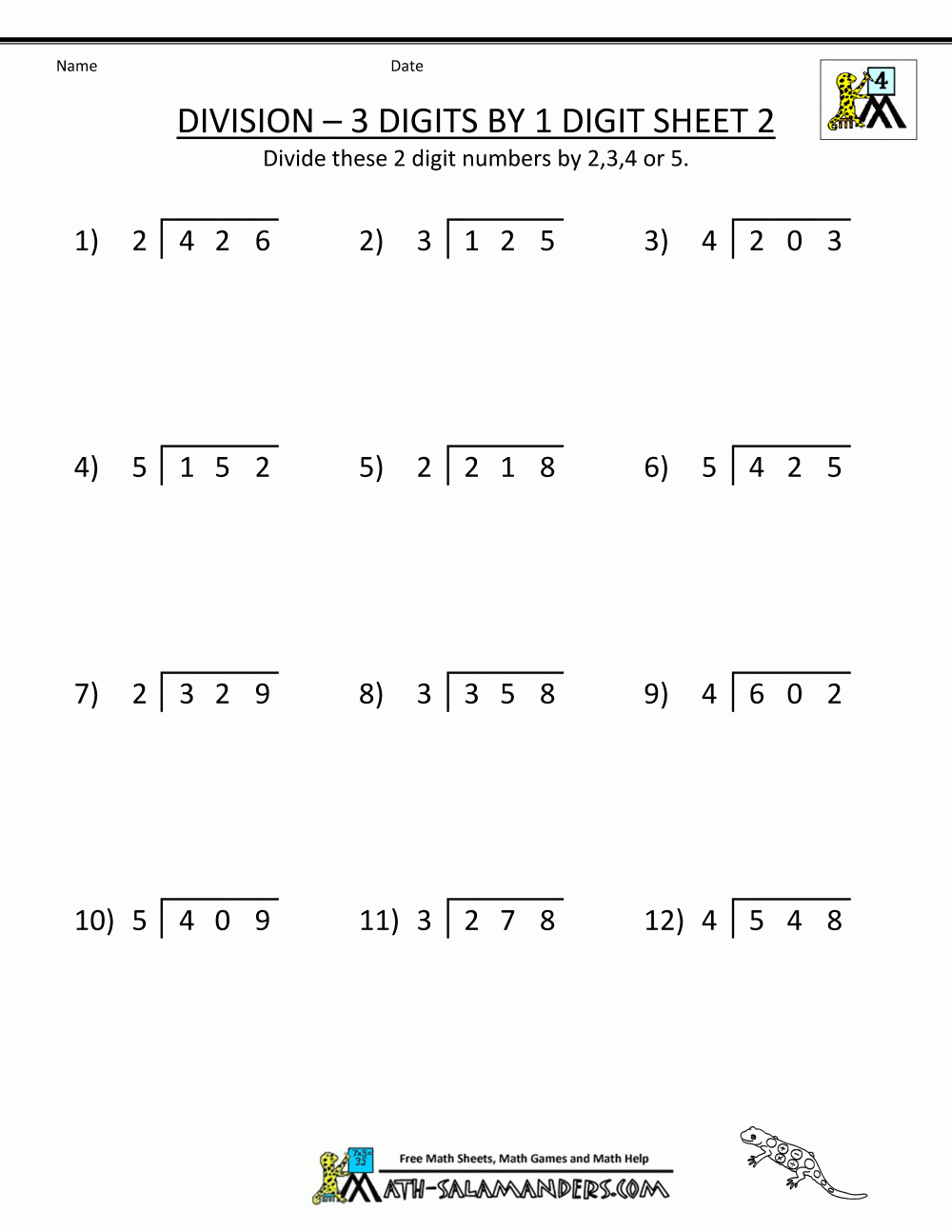 Printable Division Worksheets Printable Worksheets
