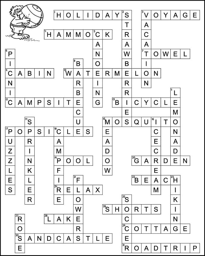 Printable Summer Crossword Puzzles Examples Free Download And Print
