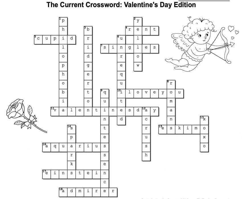 Printable Valentine Crossword Puzzles Creator Free Download And Print 