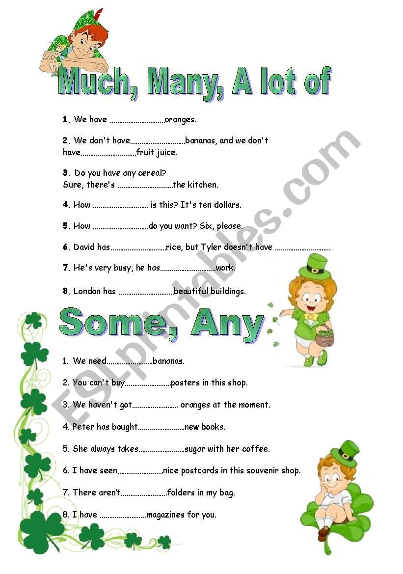 Quantifiers Exercises Worksheet Honwall