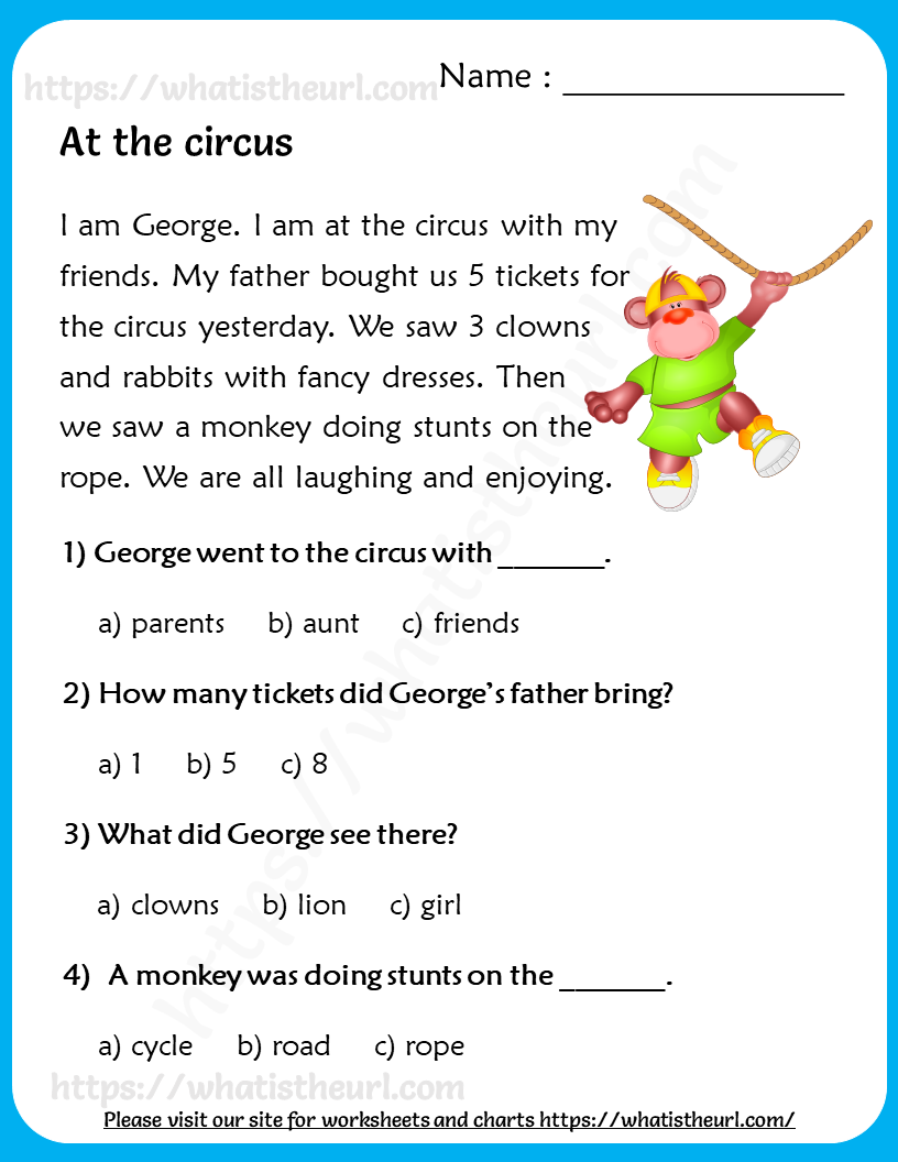 Reading Comprehension For Grade 3 Your Home Teacher