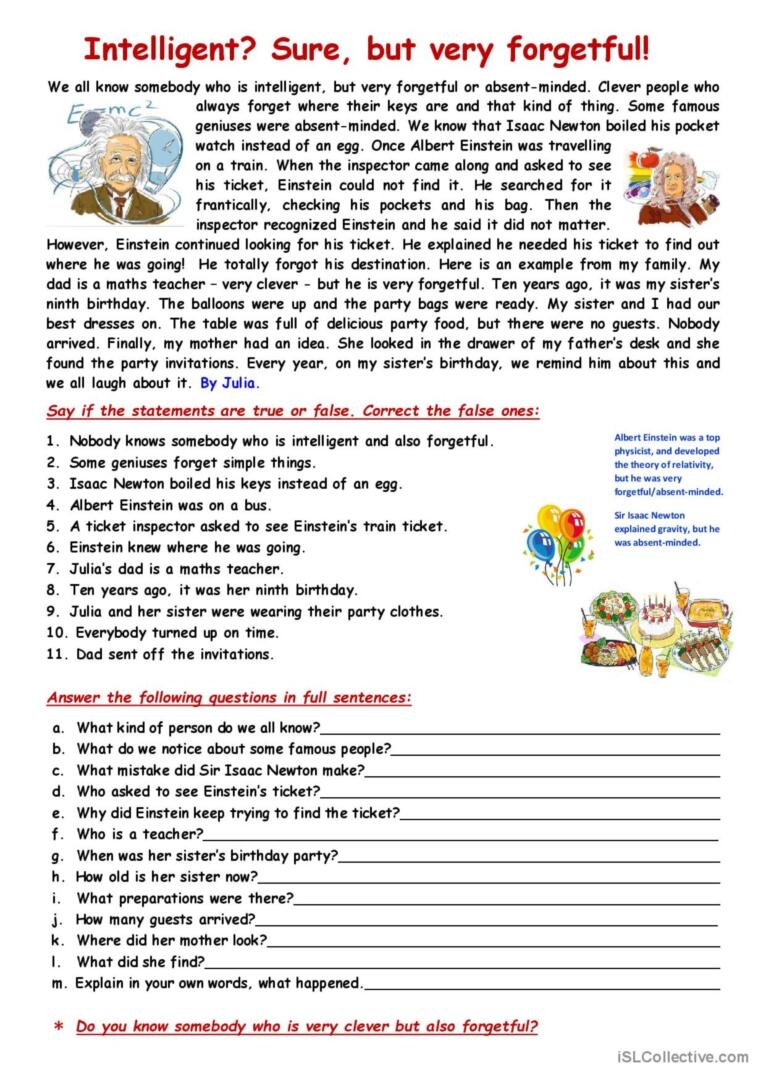 Reading Comprehension Worksheets Pdf With Answer Reading Reading 