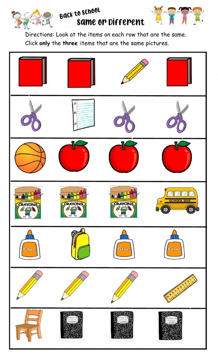 Same And Different Worksheets 99Worksheets ShapesWorksheets