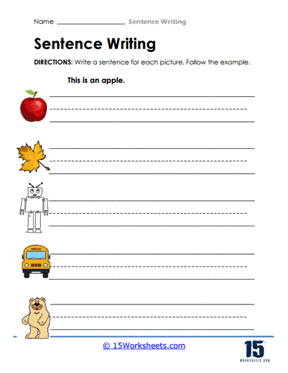 Sentence Writing Worksheets 15 Worksheets Worksheets Library