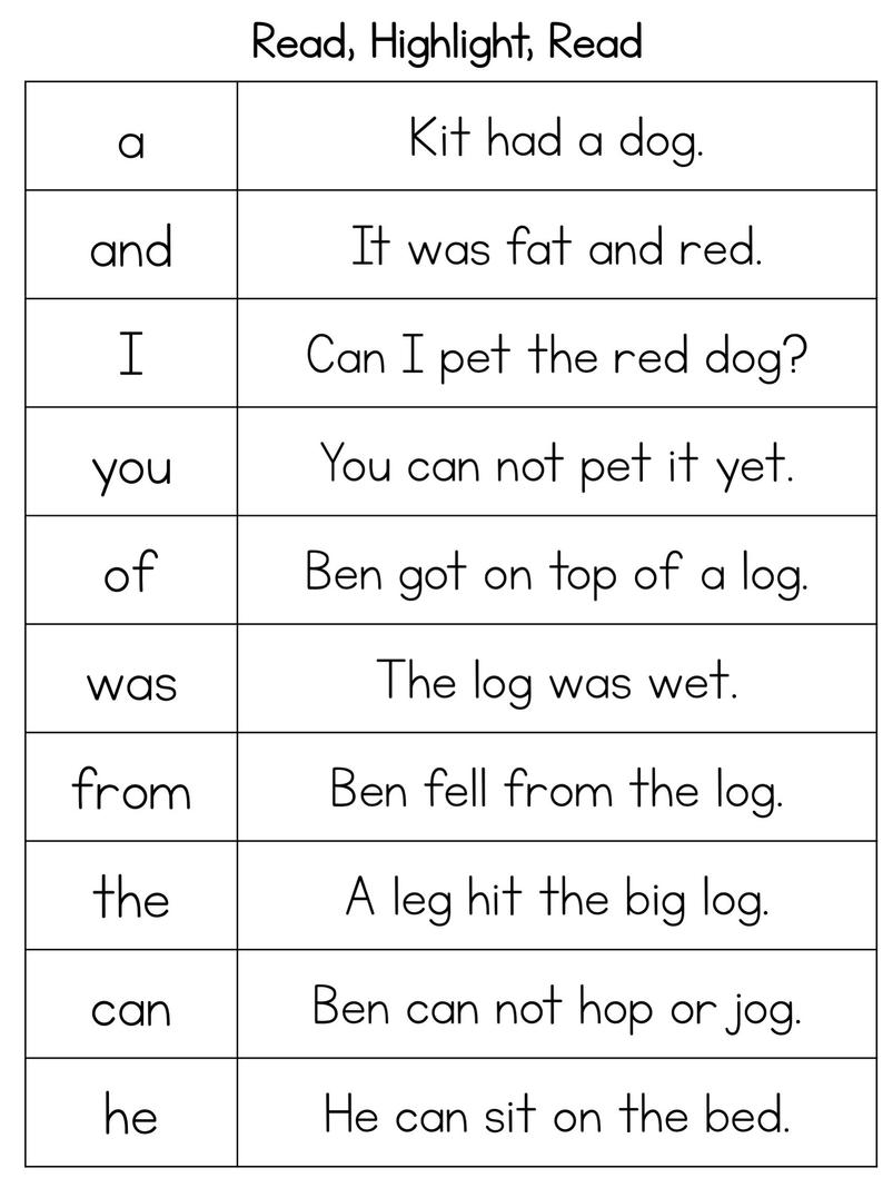 Sight Words Kindergarten Worksheets Kindergarten Worksheets