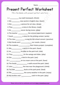 Simple Present Tense Worksheet With Answers - Free Printable Worksheets