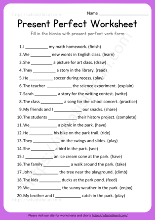 Simple Past And Present Perfect Tense Worksheet Pdf Infoupdate