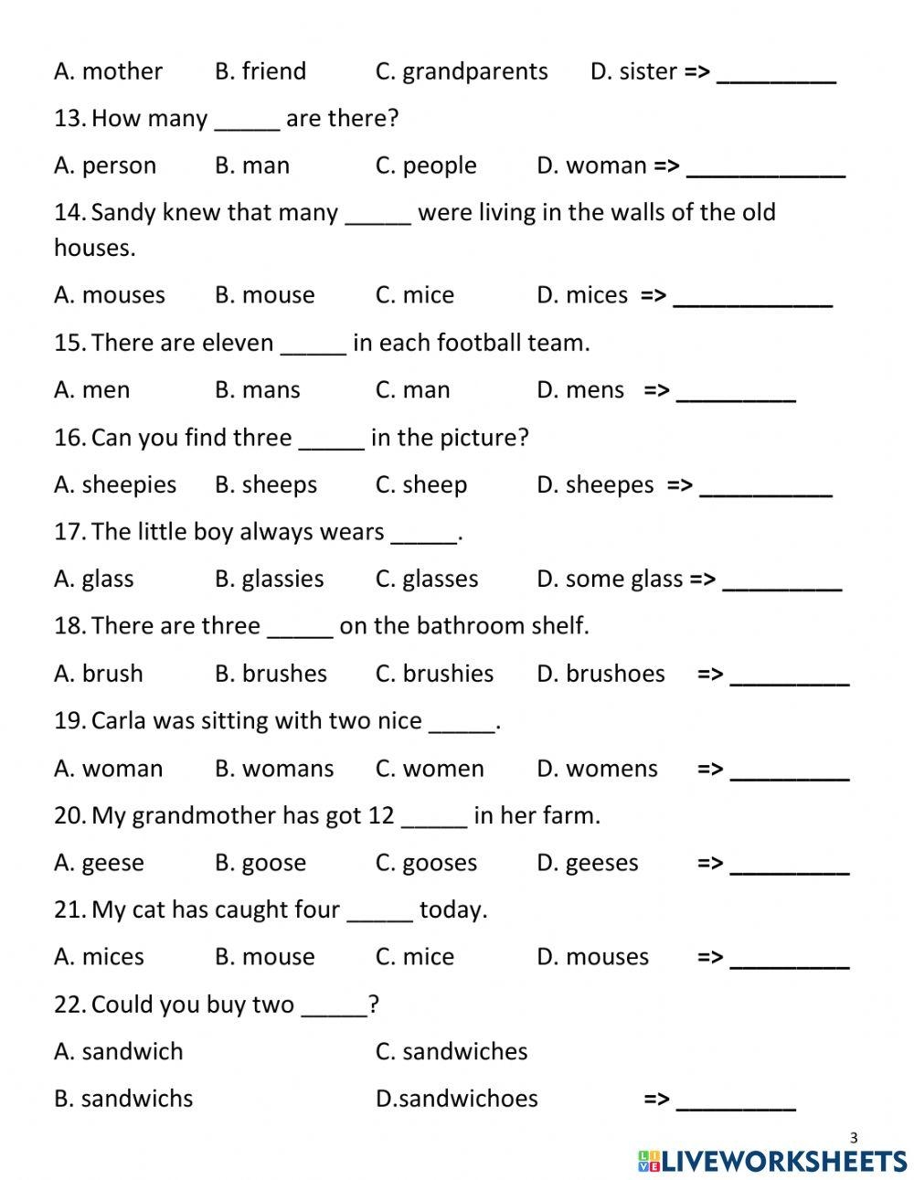 Singular Or Plural Nouns Worksheets K5 Learning Worksheets Library
