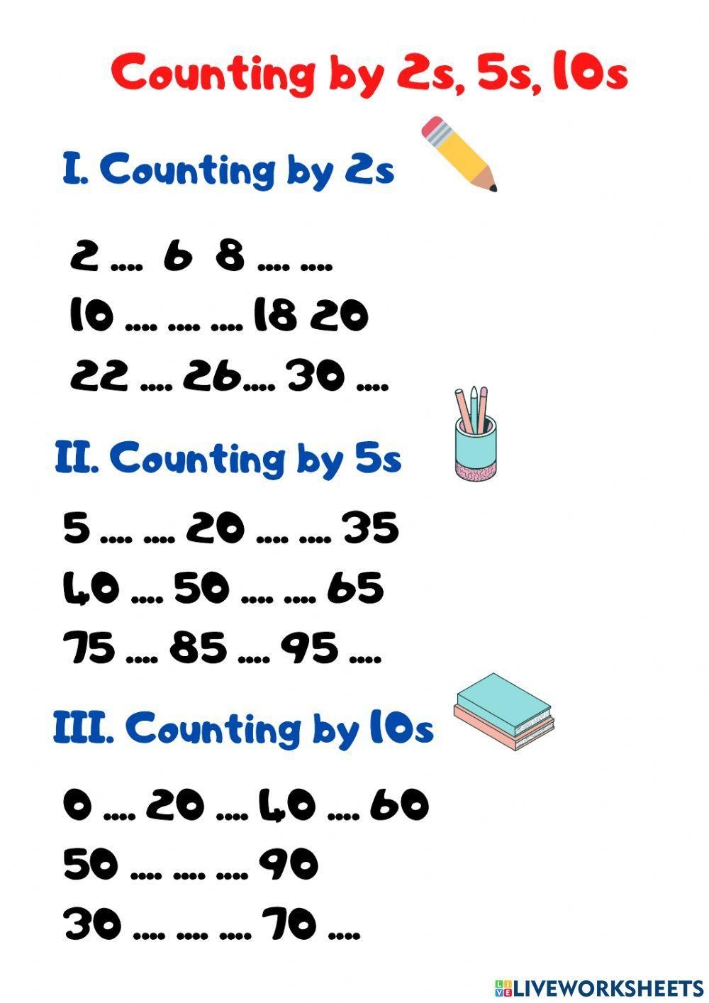 Skip Counting By 2 5 And 10 One Worksheet FREE Printable 