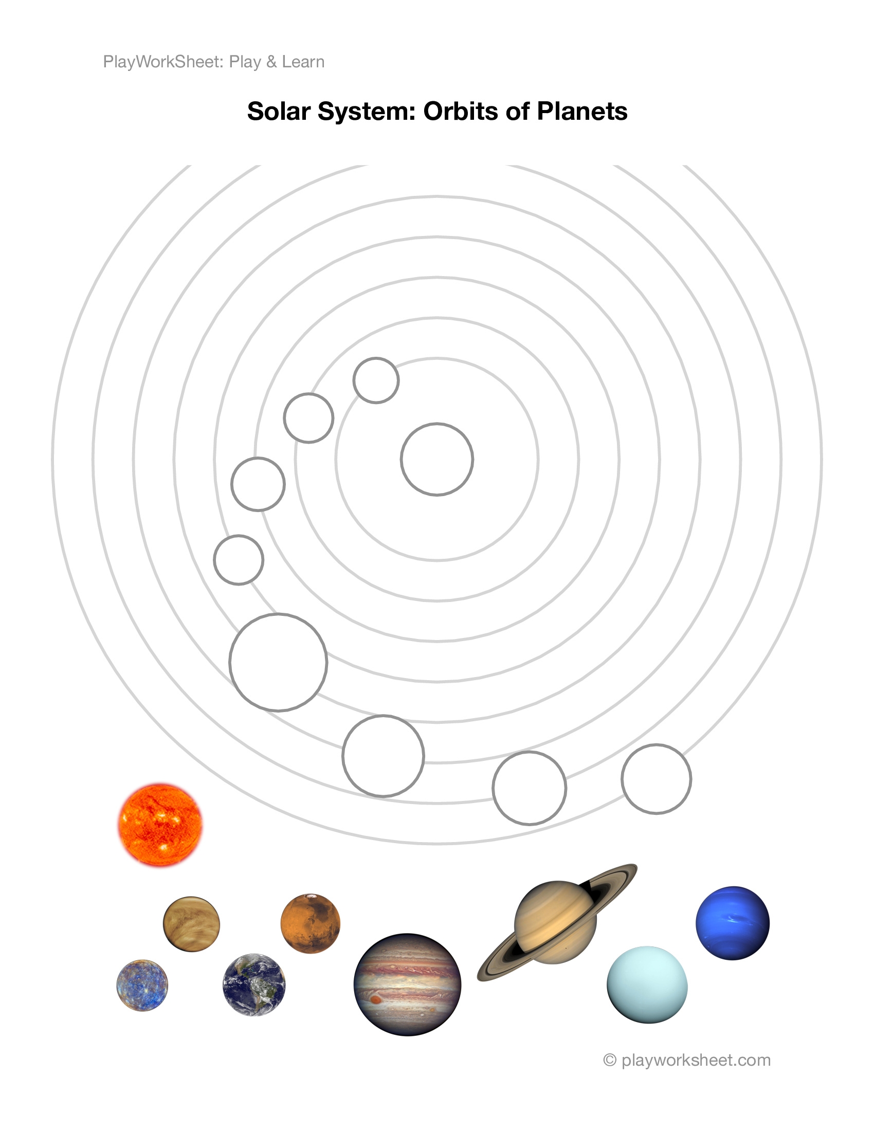 Solar System Planets Worksheet Free Printable PDF For Kids 