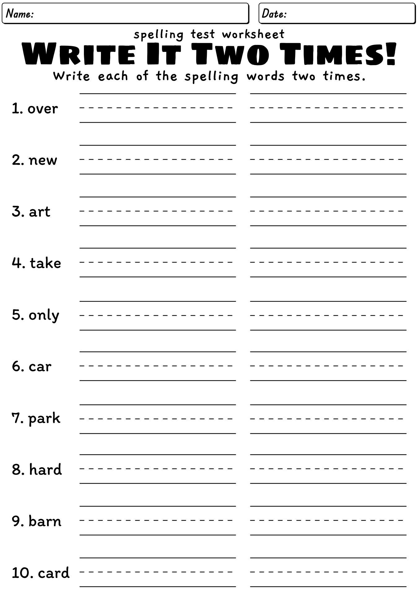 Spelling Practice Field Trip Competition Worksheets Star Worksheets