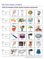 States Of Matter Worksheets Solids Liquids And Gases Worksheets 
