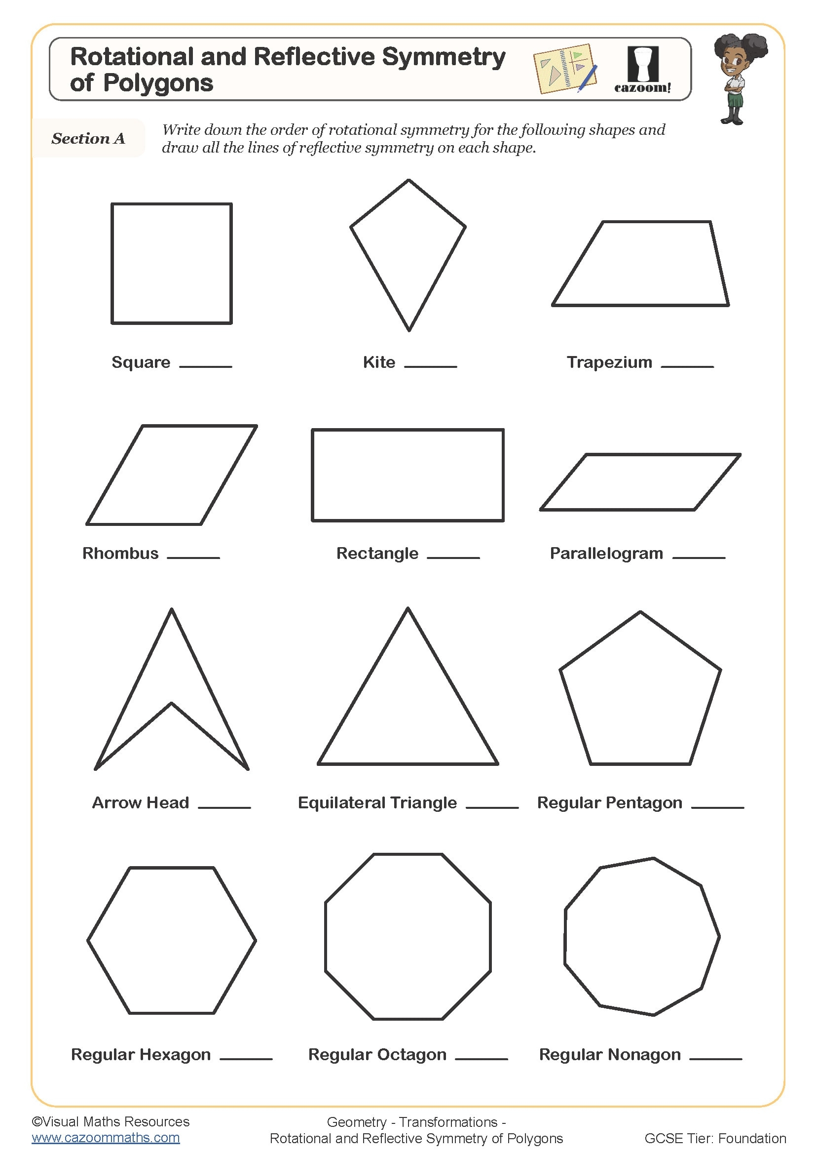 Symmetry Practice Worksheets Geometry Math Fun Worksheets 
