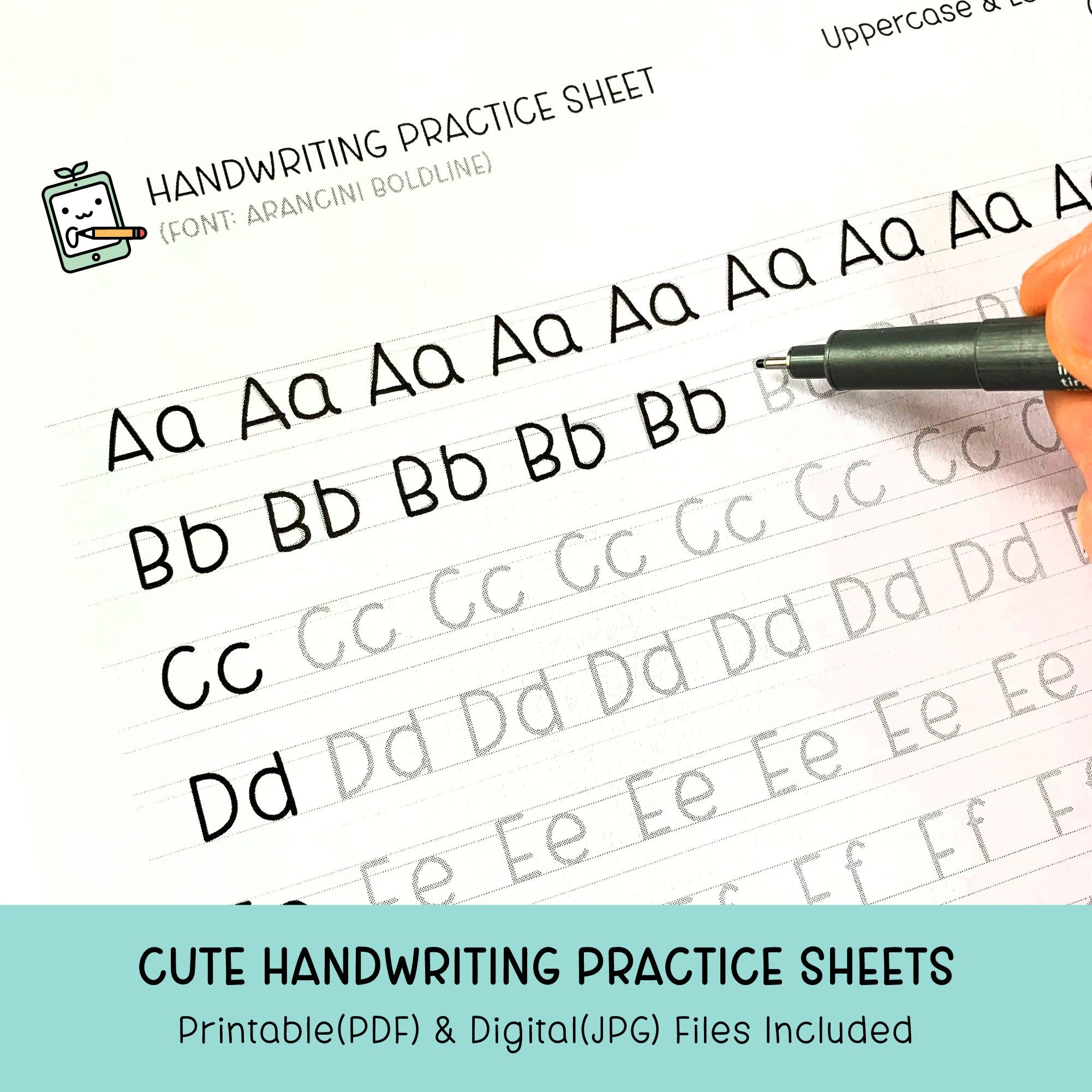 Template Printable Aesthetic Handwriting Practice Sheets Printable 