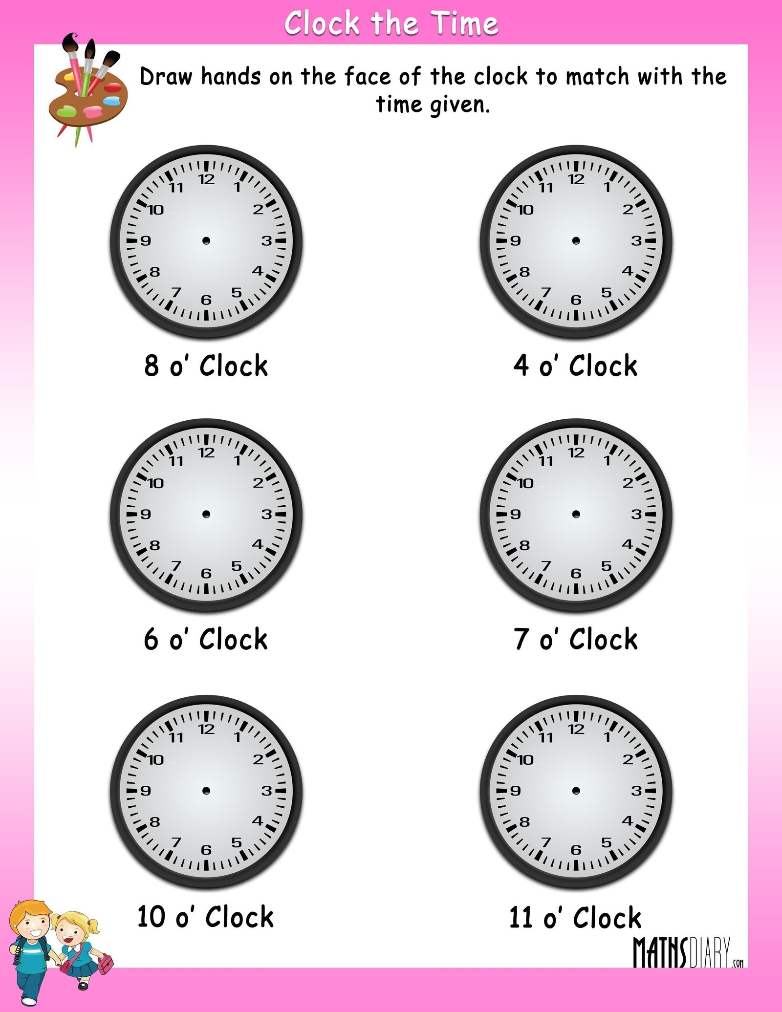 Time Grade 1 Math Worksheets