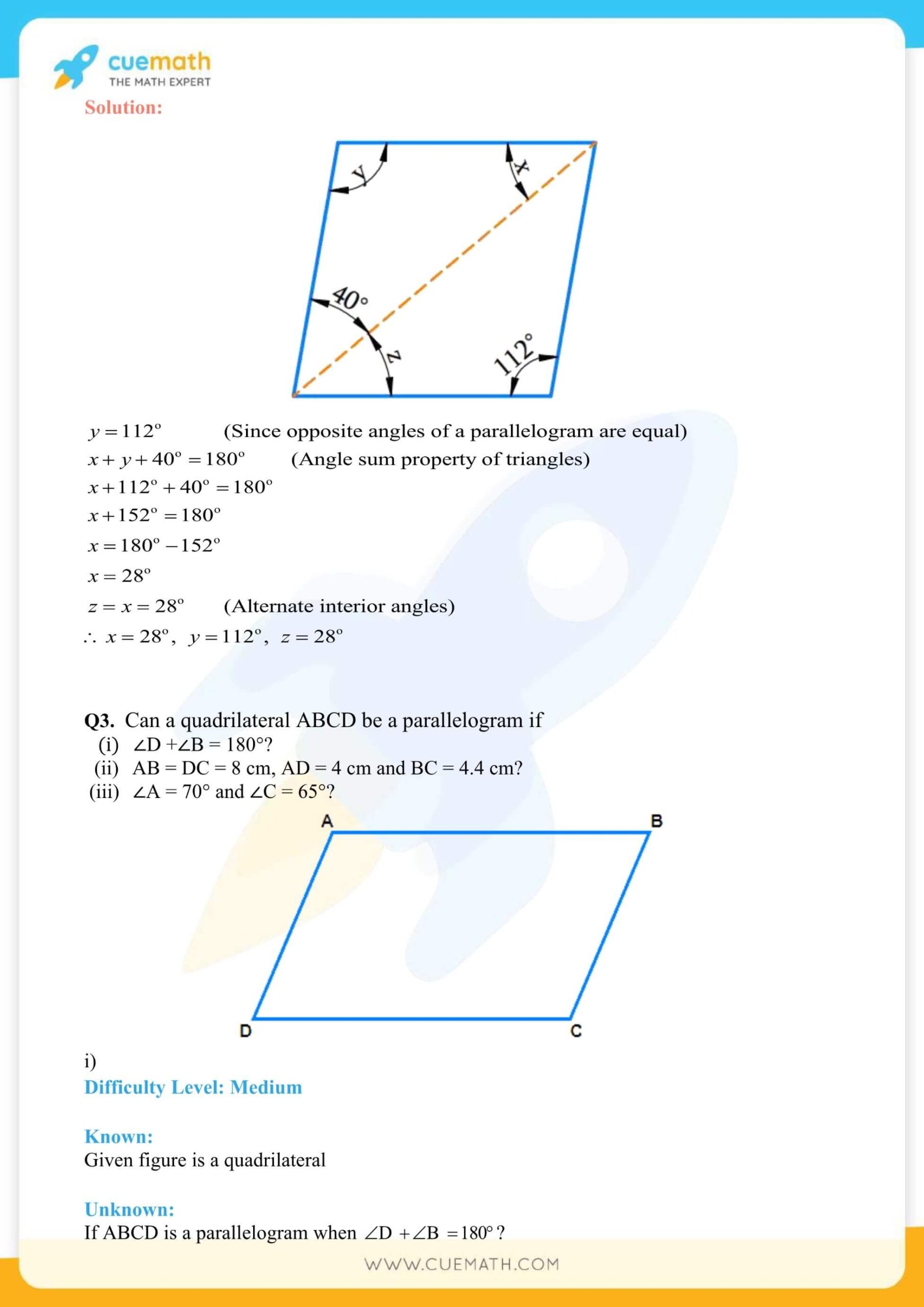 Understanding Quadrilaterals Class 8 Formulas