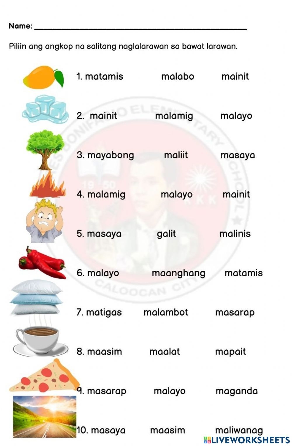 Uri Ng Panghalip Worksheet Grade 1 Printable Worksheets Pang Uri 