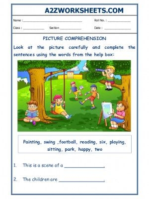 Worksheet Of Class II Picture Comprehension 28 Comprehension Reading 