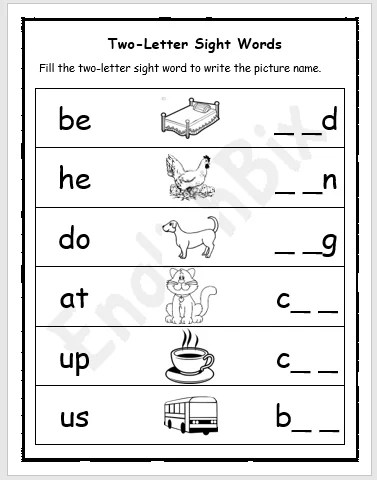 Worksheet Three Letter Words LettersWorksheets