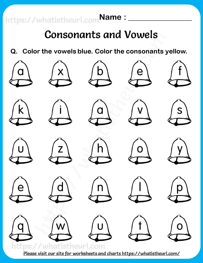 Worksheets on consonants and vowels for grade 1 2 Your Home Teacher