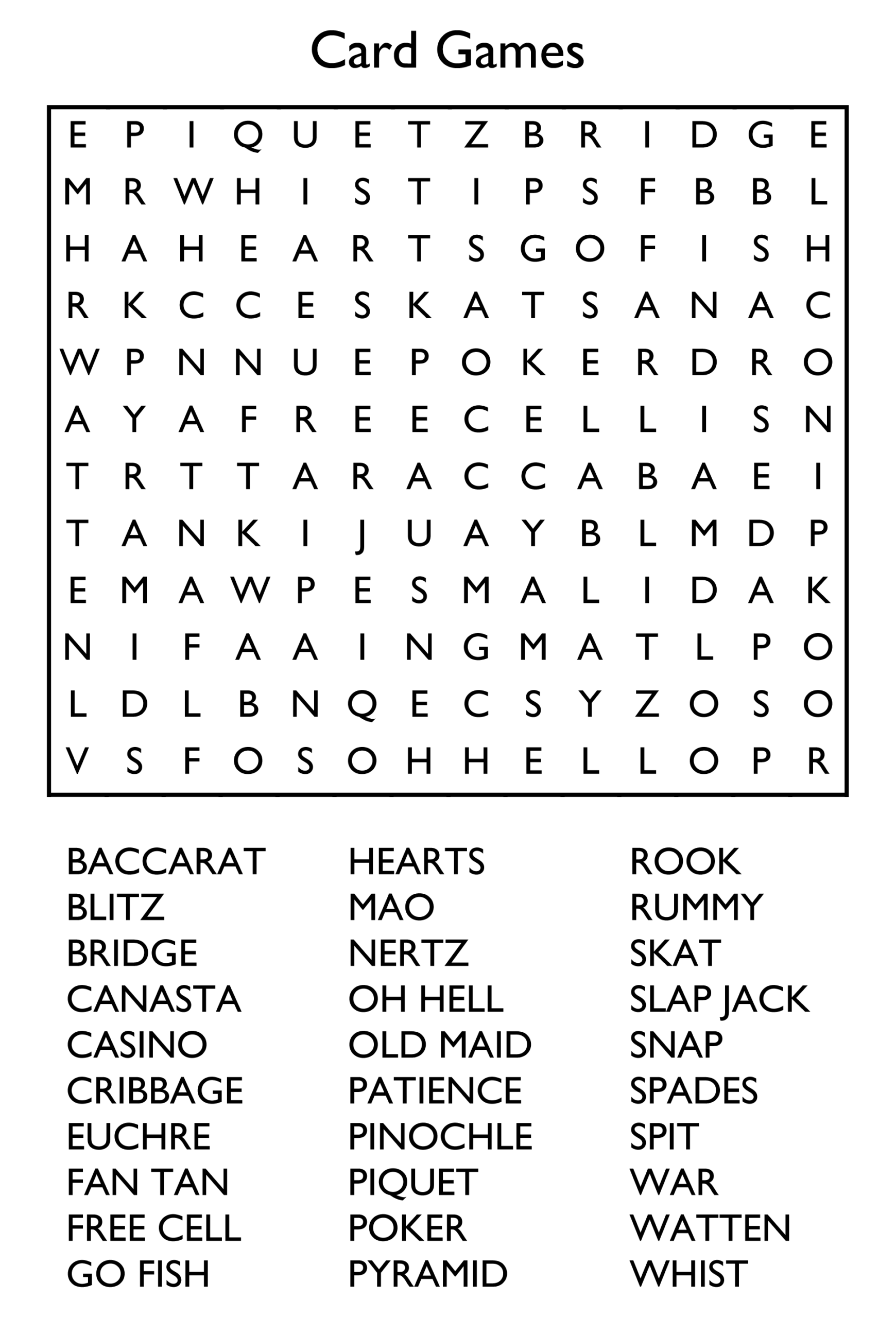10 Free Printable Word Search Puzzles Worksheets Library