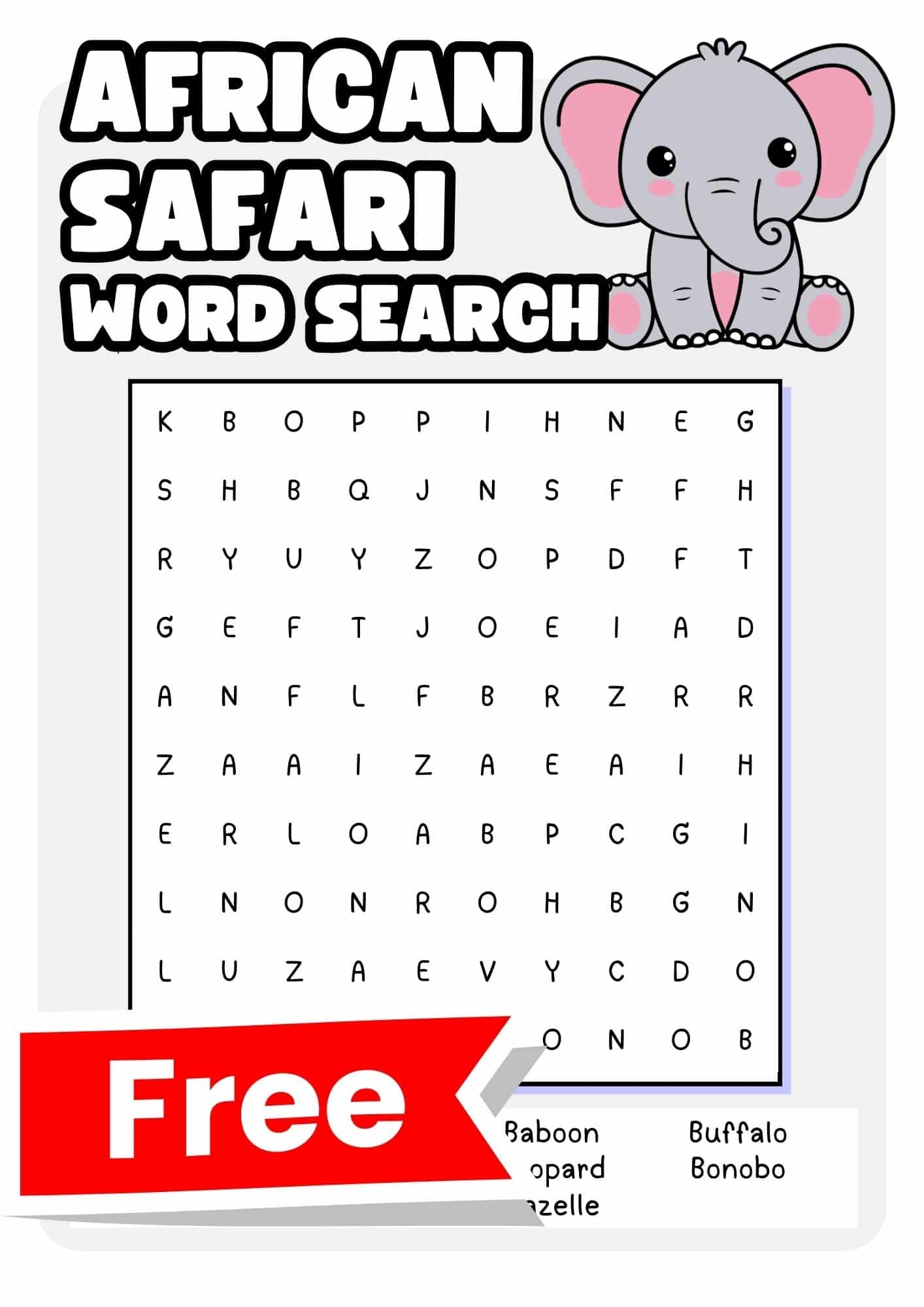 48 Free Animals Word Search Puzzles Teach Prints