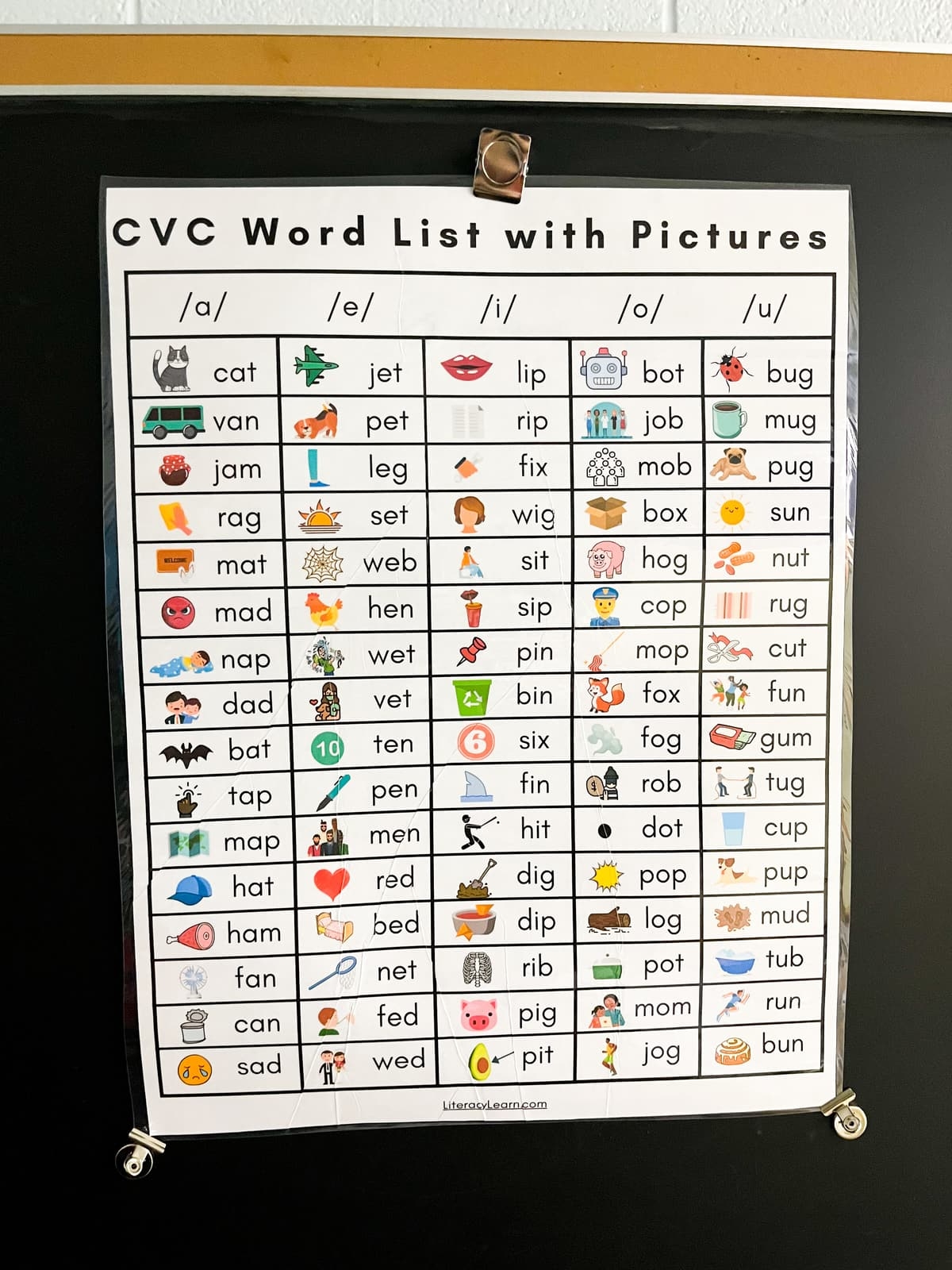 80 CVC Words With Pictures U0026 Printable Worksheets Literacy Learn