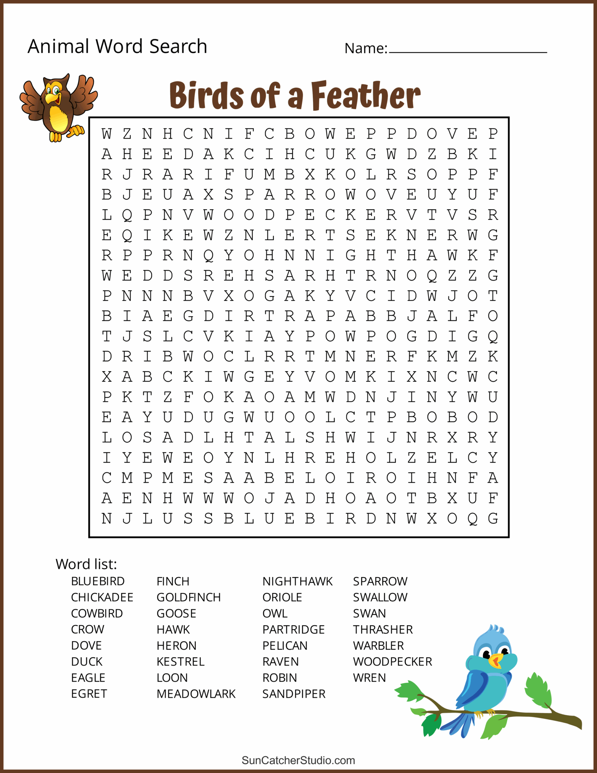 Animal Word Search Free Printable Dog Pet Dinosaur Puzzles 