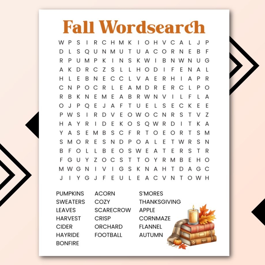 Celebrate Fall Free Printable Word Search Krafty Planner