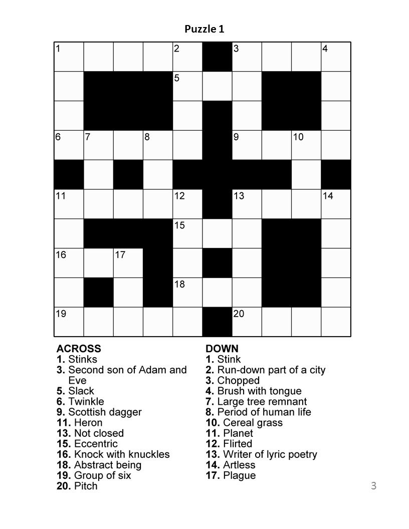 Digital Download 100 Printable Crossword Puzzles For Adults Fun Activities Book For Seniors Large Print Easy To Read Games With Solutions Etsy Australia