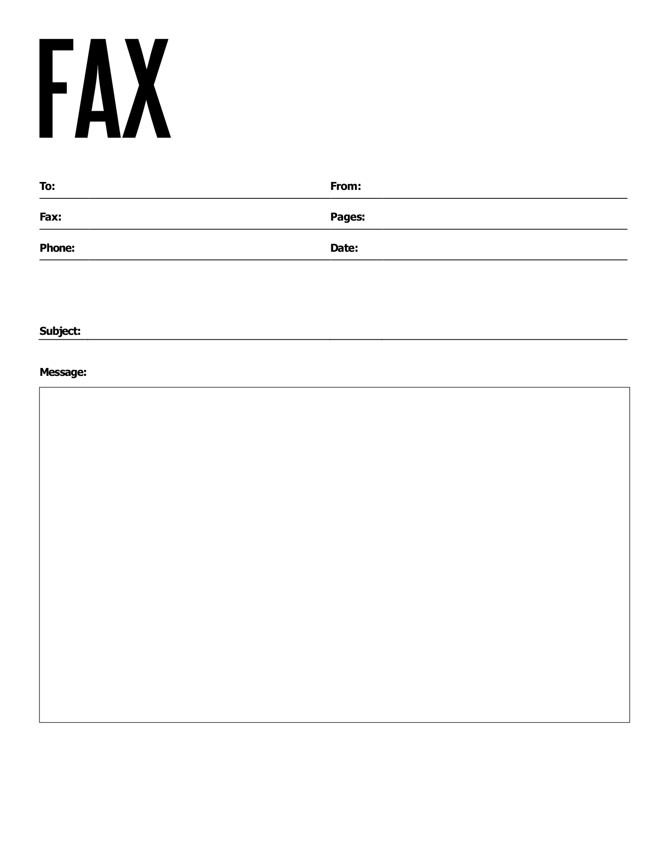 Free Fax Basic Cover Sheets FaxBurner