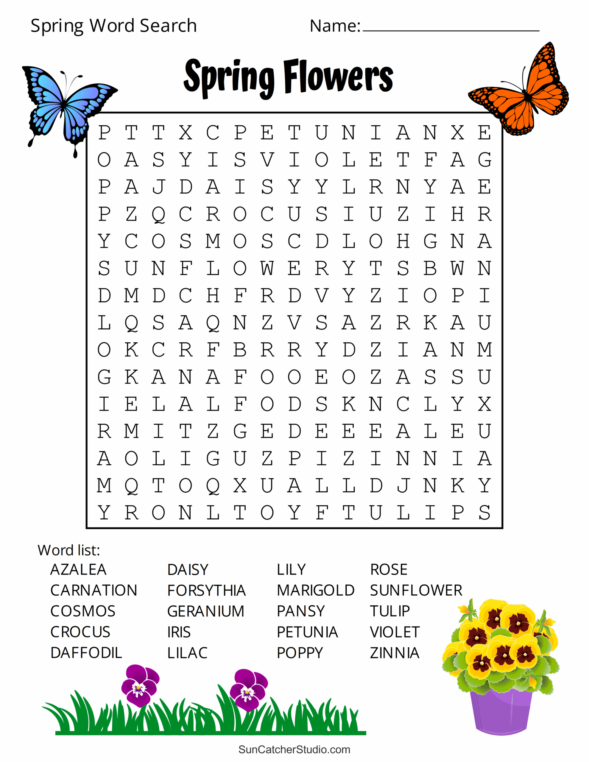 Free Printable Spring Word Search Puzzles Free Printables Monograms Design Tools Patterns U0026 DIY Projects