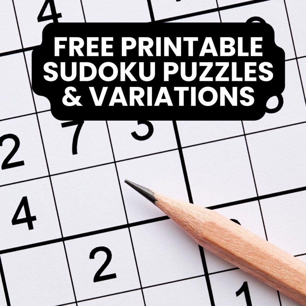 Free Printable Sudoku Puzzles PDF Downloads 