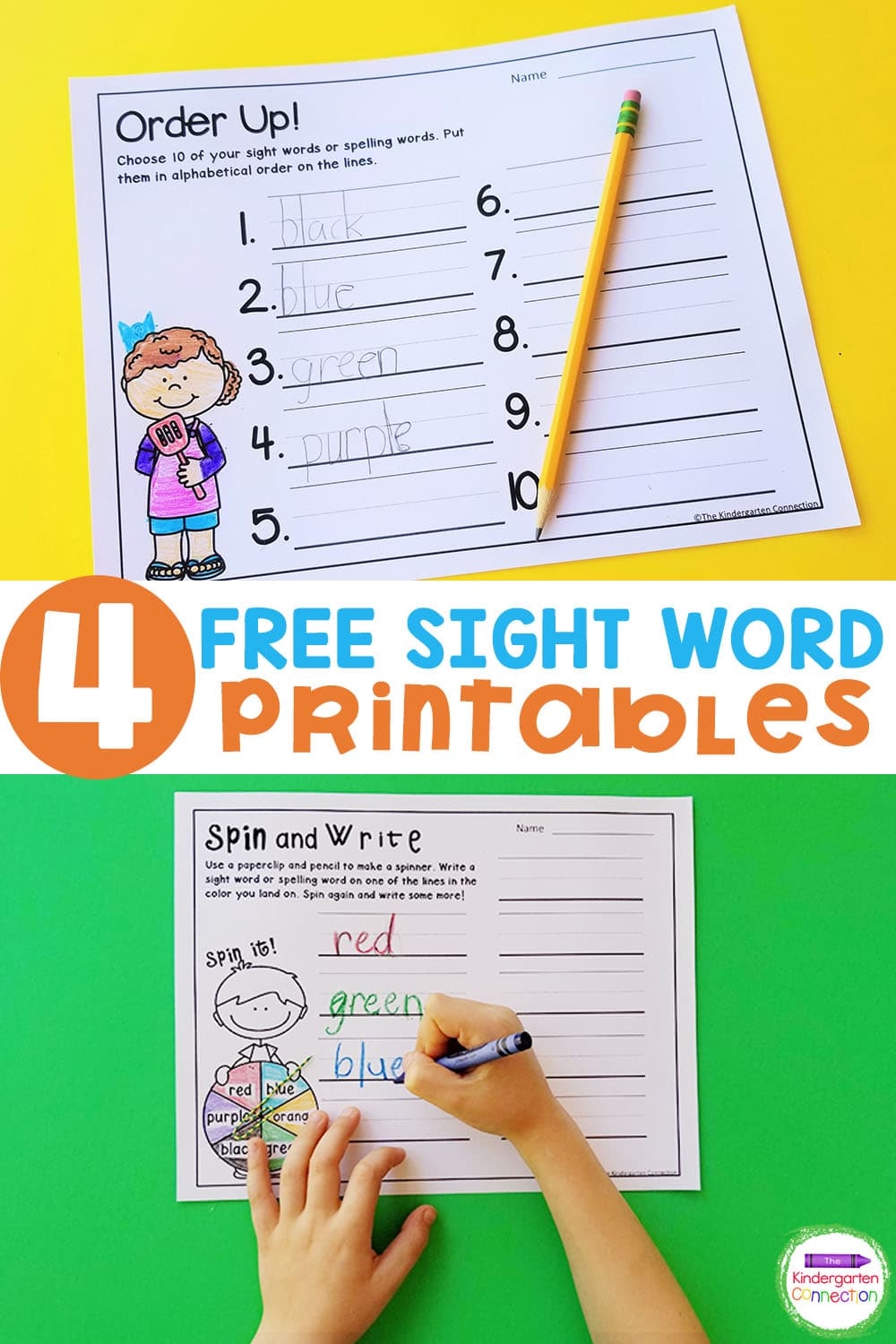 Free Sight Word Printable Games The Kindergarten Connection