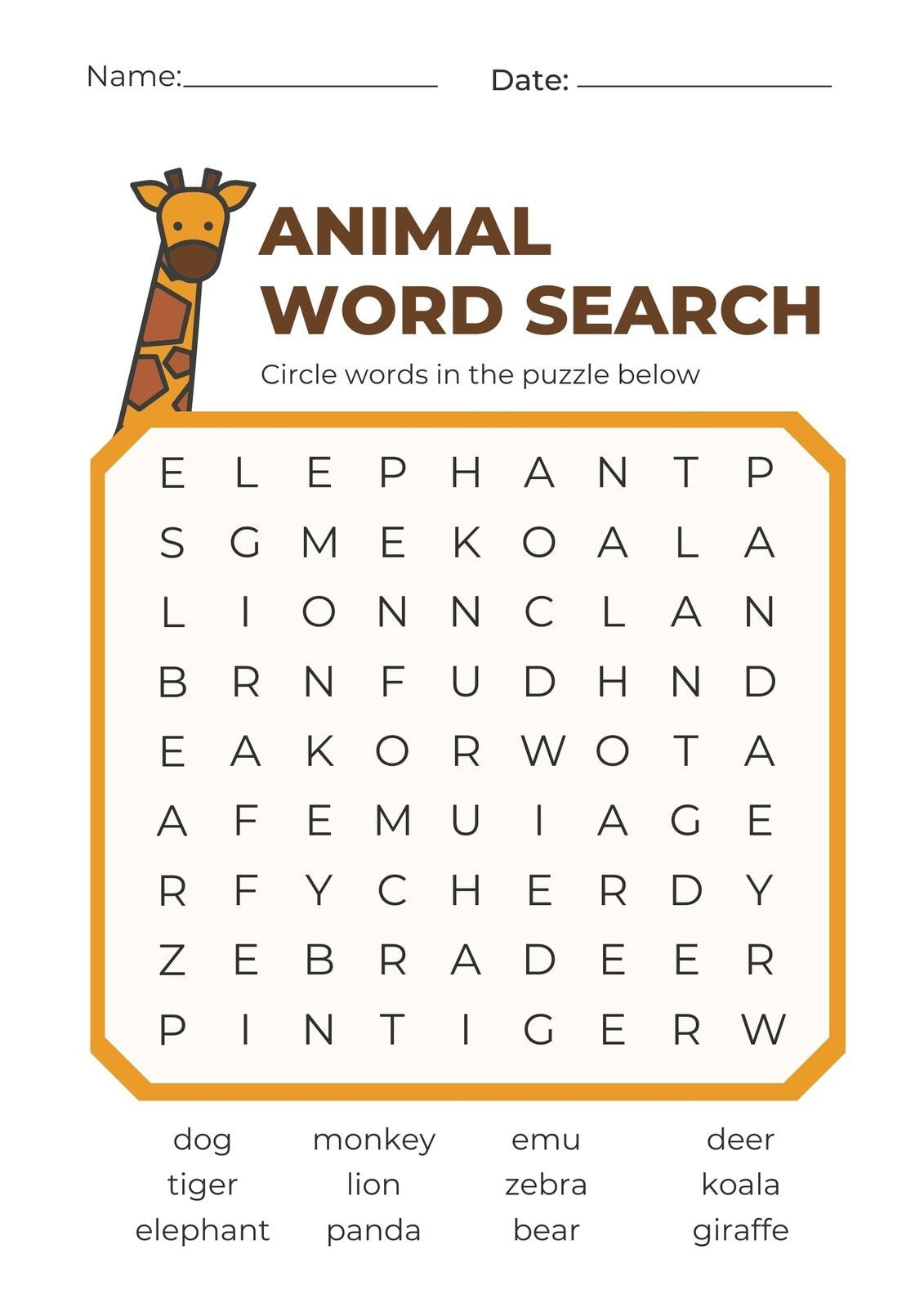 Free Word Search Maker Make Your Own Word Search Canva