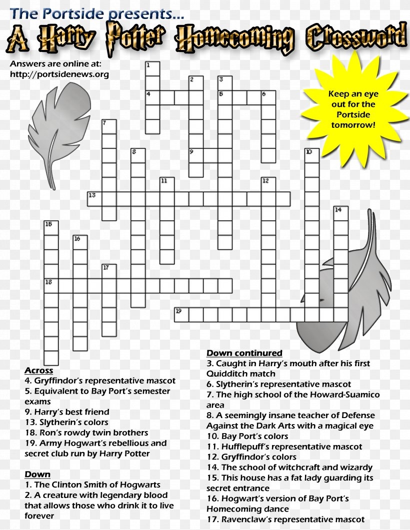 Harry Potter Hogwarts Mystery Crossword Puzzle Word Search Word 